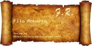 Filo Roberta névjegykártya